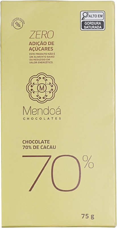 Barra de Chocolate 70% Cacau Zero Açúcar - 75 g 1