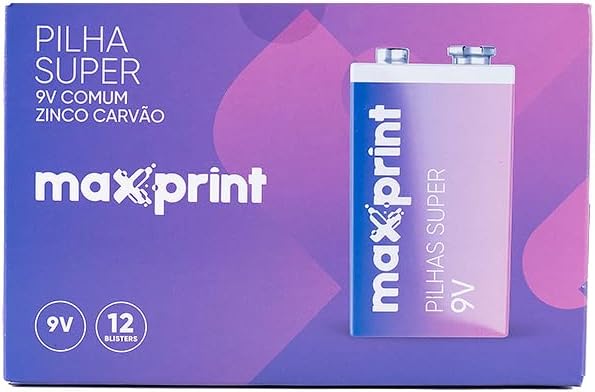 Pilha Comum Maxprint 9V 4