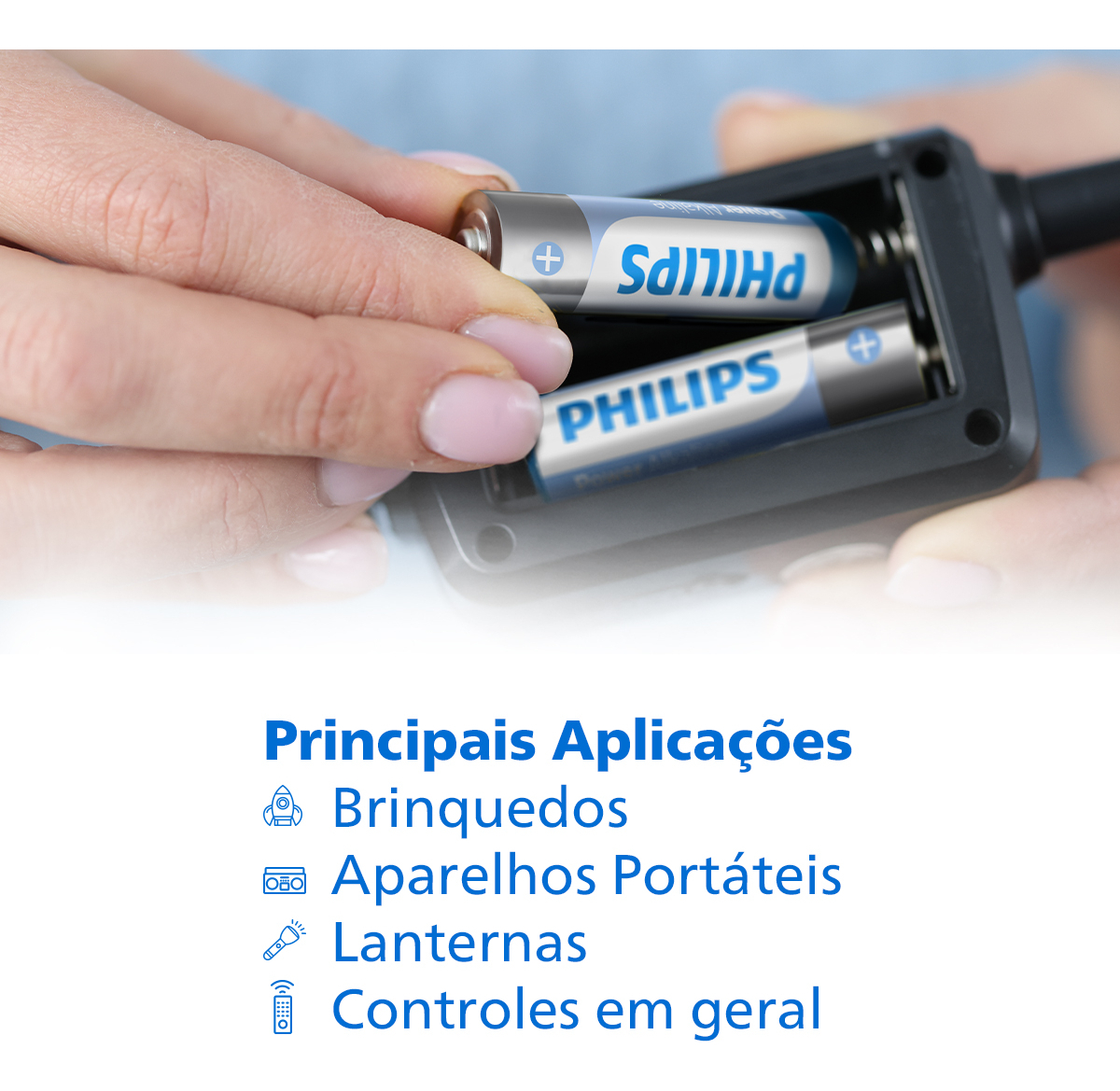 Power Alkaline Bateria Philips 3