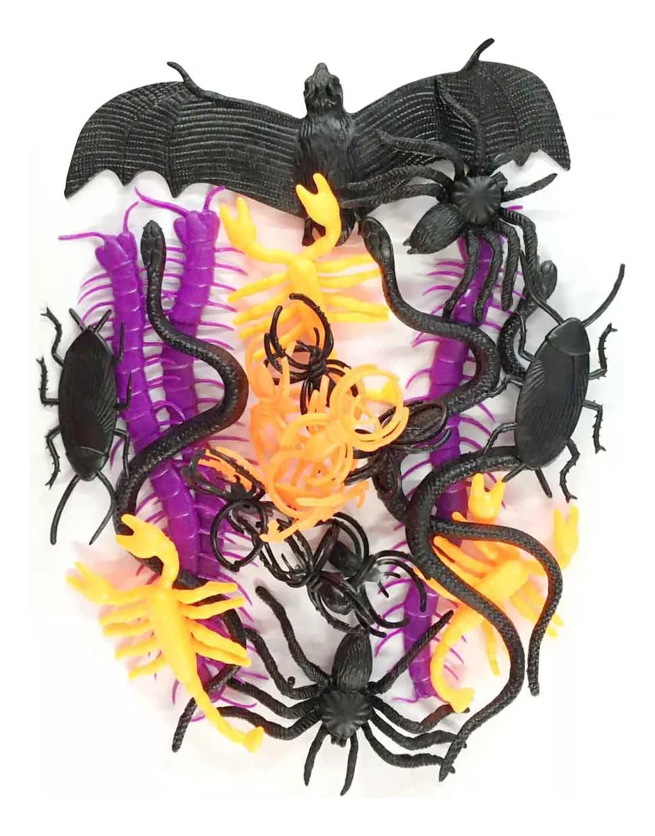 Insetos Decoração Halloween Kit 24 Unidades 2