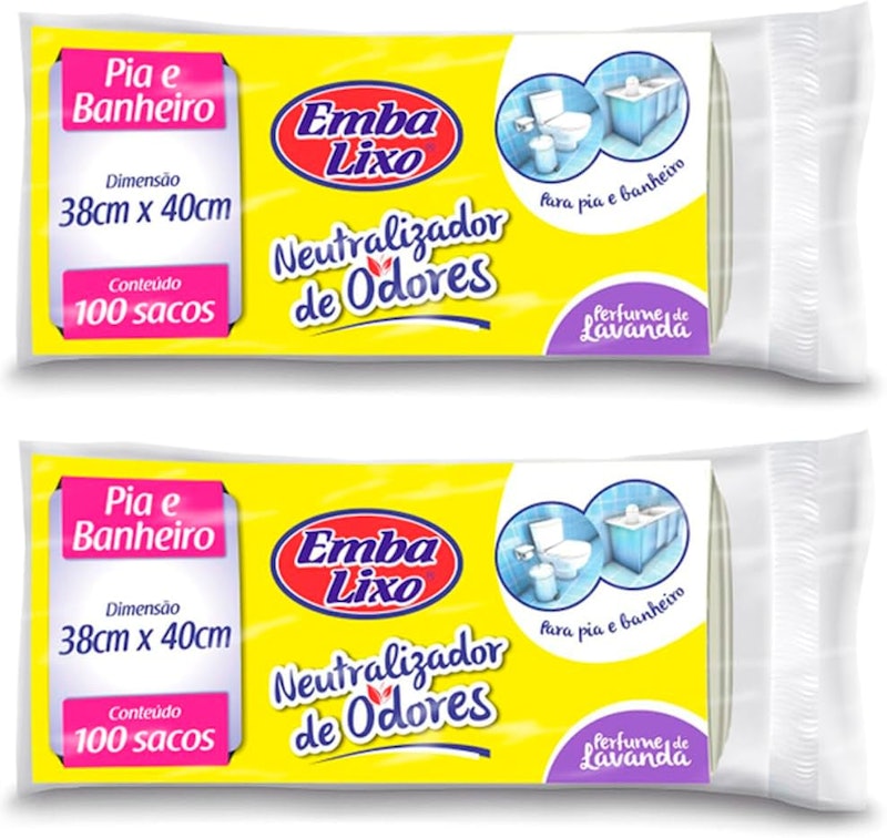 Saco para Lixo Neutralizador de Odores Pia e Banheiro 200 Unidades 1