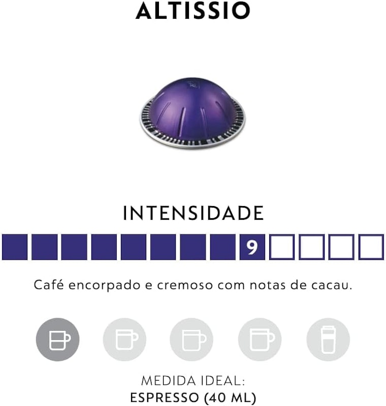 Cápsulas de Café Nespresso Vertuo Altissio 3