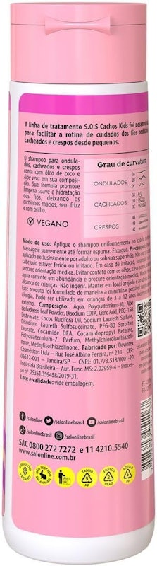 Shampoo SOS Cachos Kids Hidratação 2