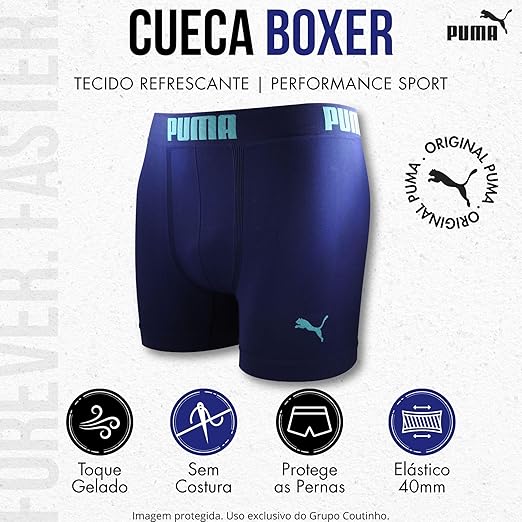 Cueca Boxer Sem Costura Sport Dry Fit 3