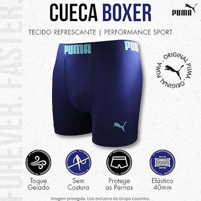 Cueca Boxer Sem Costura Sport Dry Fit 3
