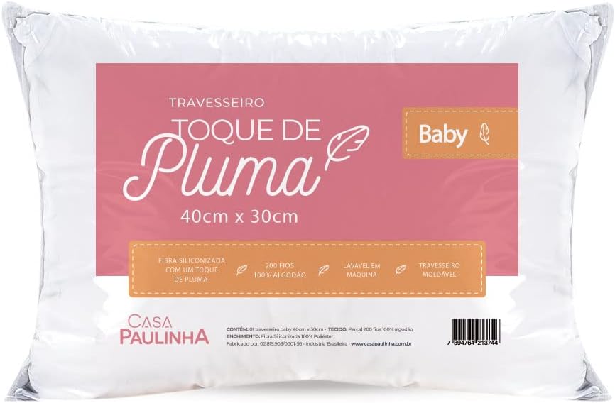 Travesseiro Bebê Toque de Pluma Paulo Cezar Enxovais 1