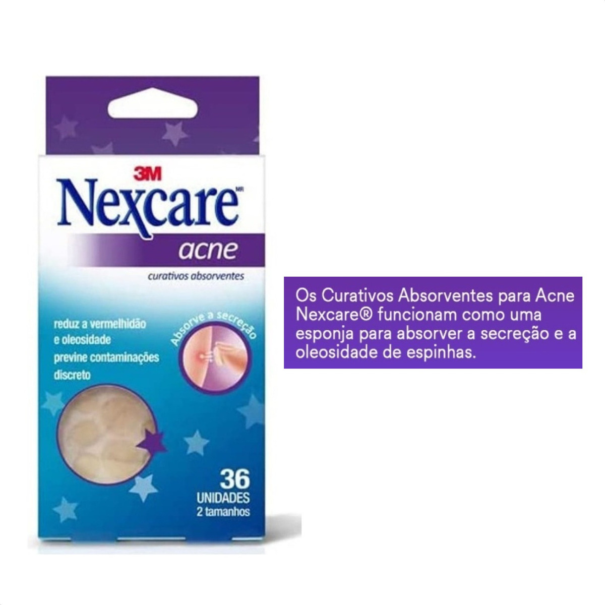 Curativos Absorventes para Acne Nexcare 4