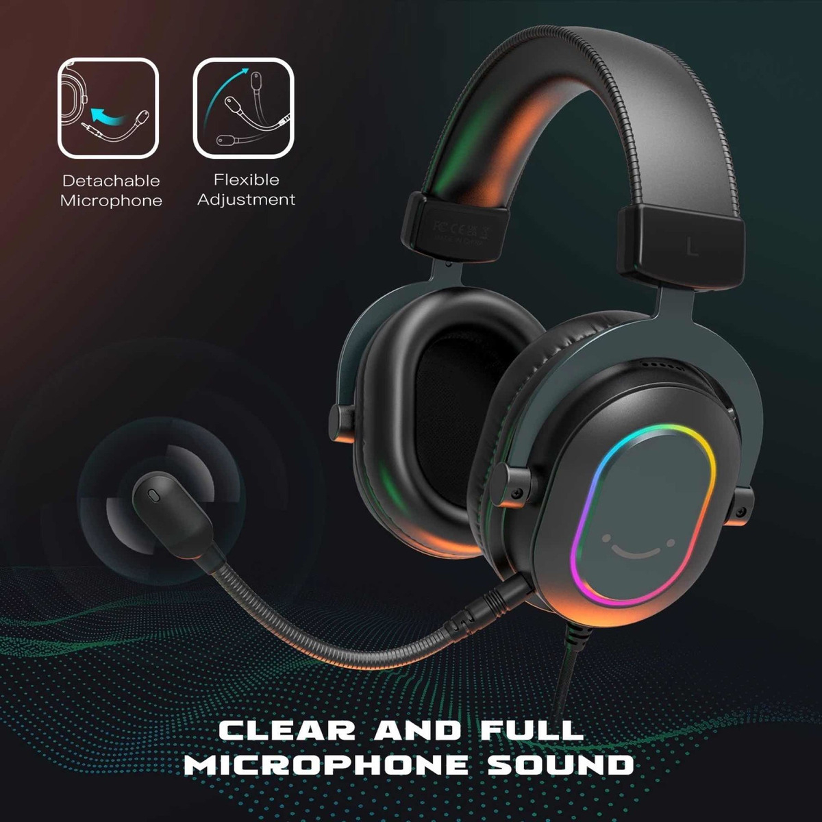 AmpliGame H6 USB Gaming Headset 5