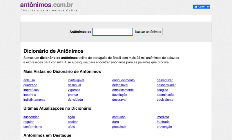 Dicionário de Antônimos Online 2