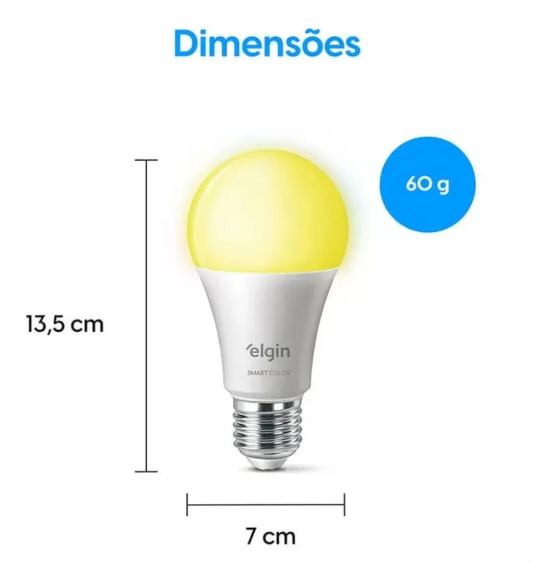 Lâmpada Smart Wi-Fi Elgin Smart Color Bulbo LED 4
