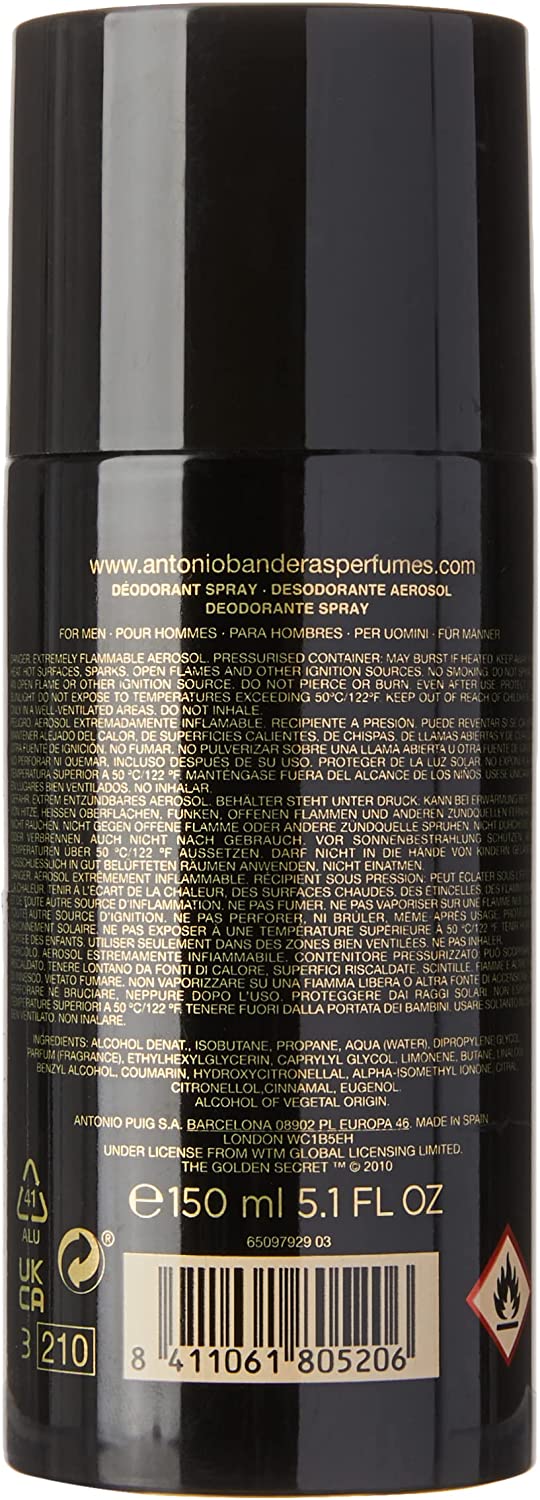 Desodorante Spray Antonio Banderas The Golden Secret 2