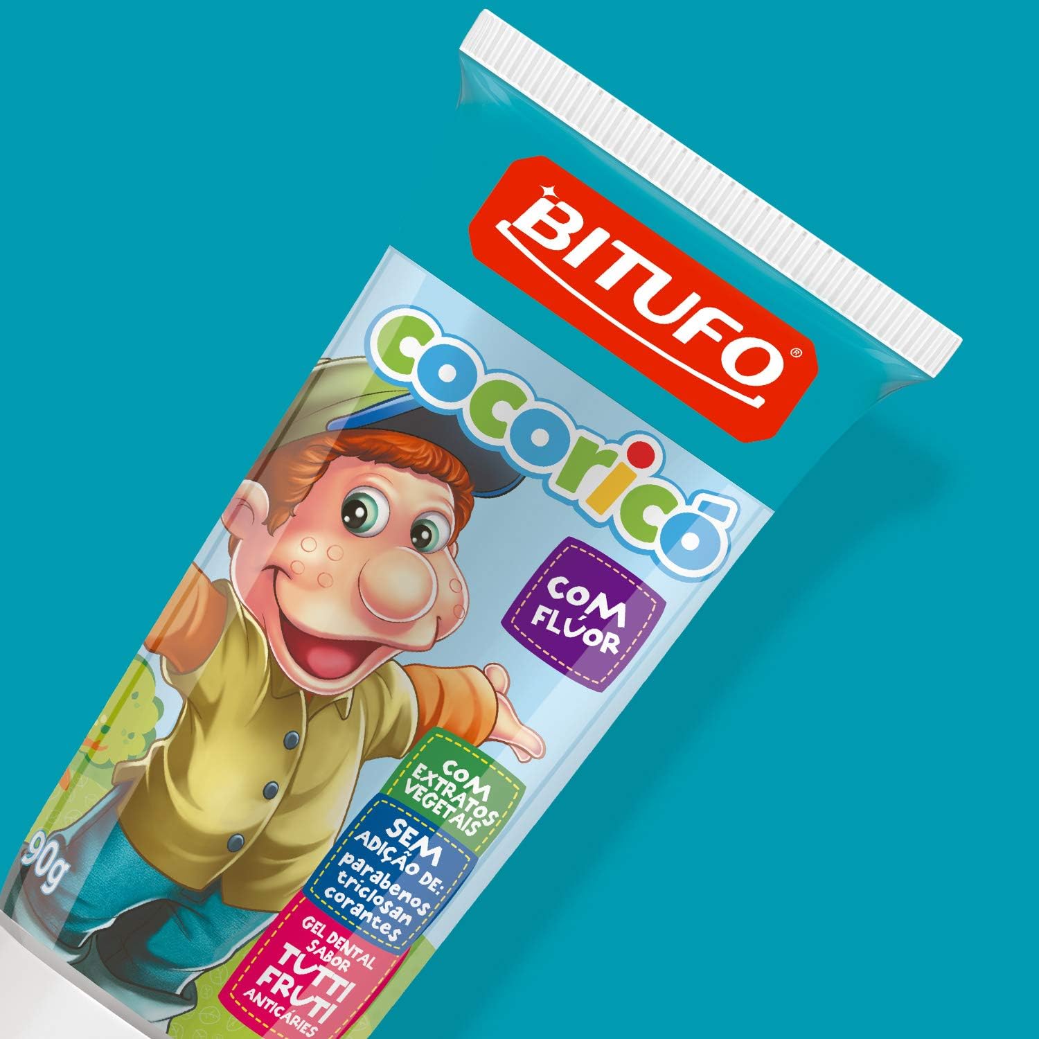 Bitufo Gel Dental Cocoricó com Flúor Sabor Tutti Frutti 3