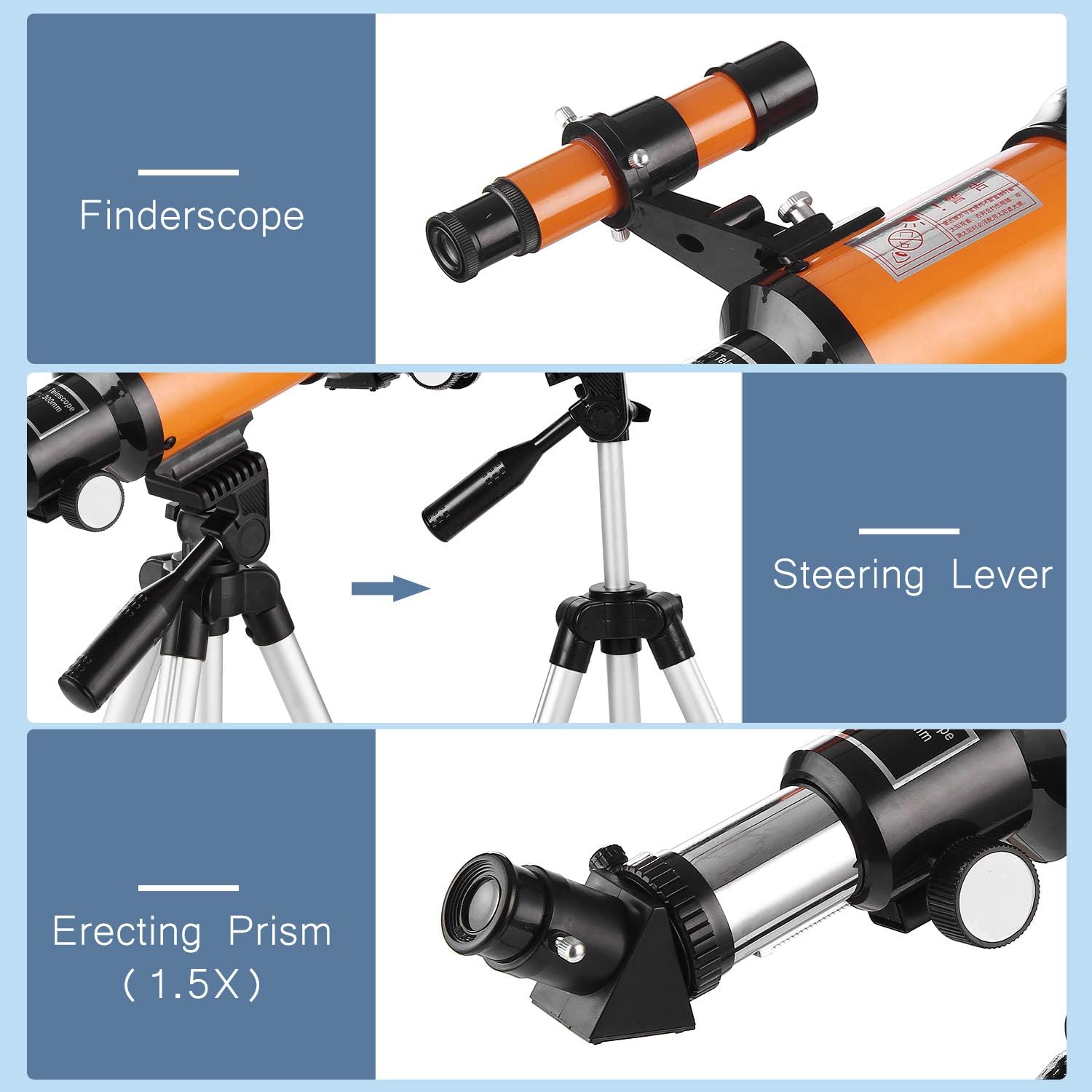Telescópio Astronômico de 70 mm Lianai 2