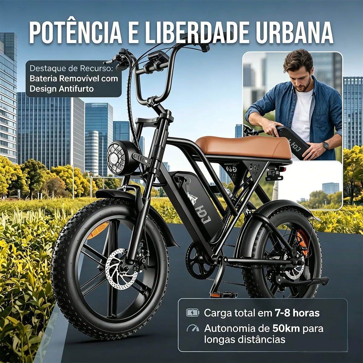 Bicicleta Elétrica HDJ  2