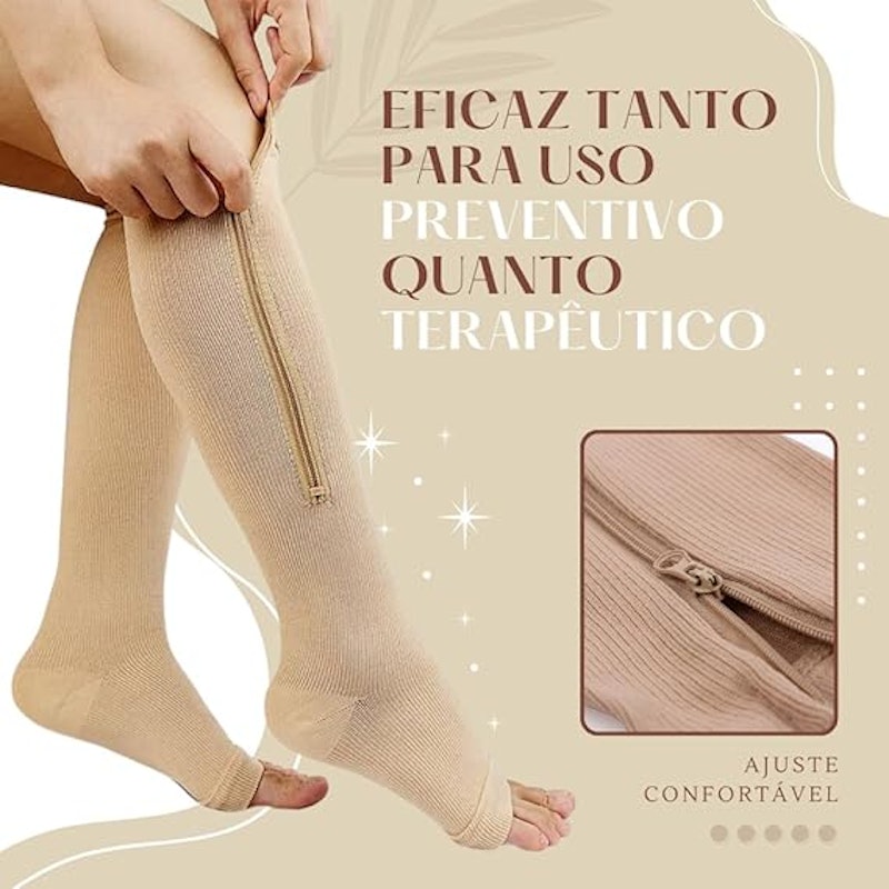 Meia de Compressão com Zíper 4