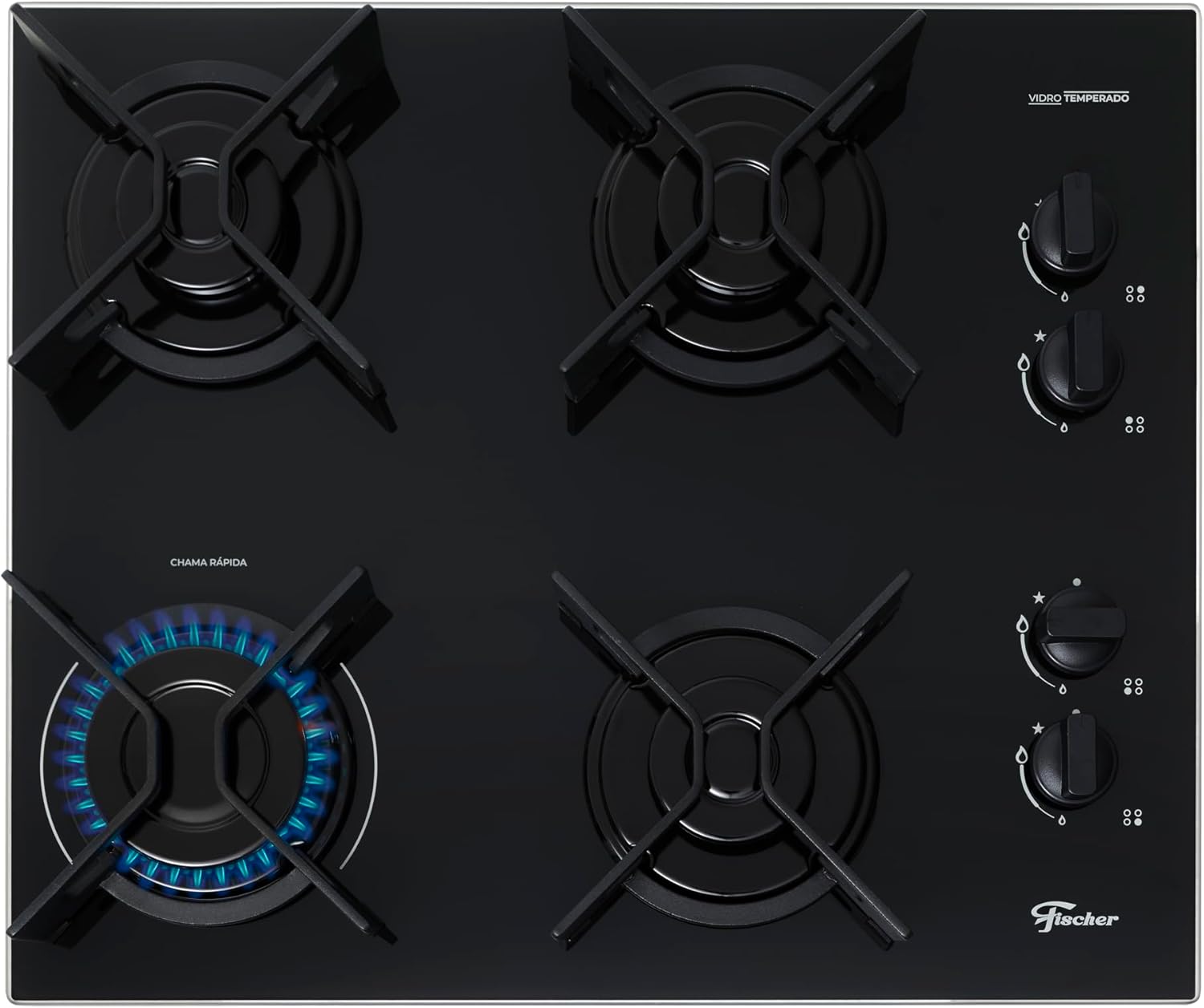 Cooktop a Gás 4 Bocas Fit Line Trempe Iron 2