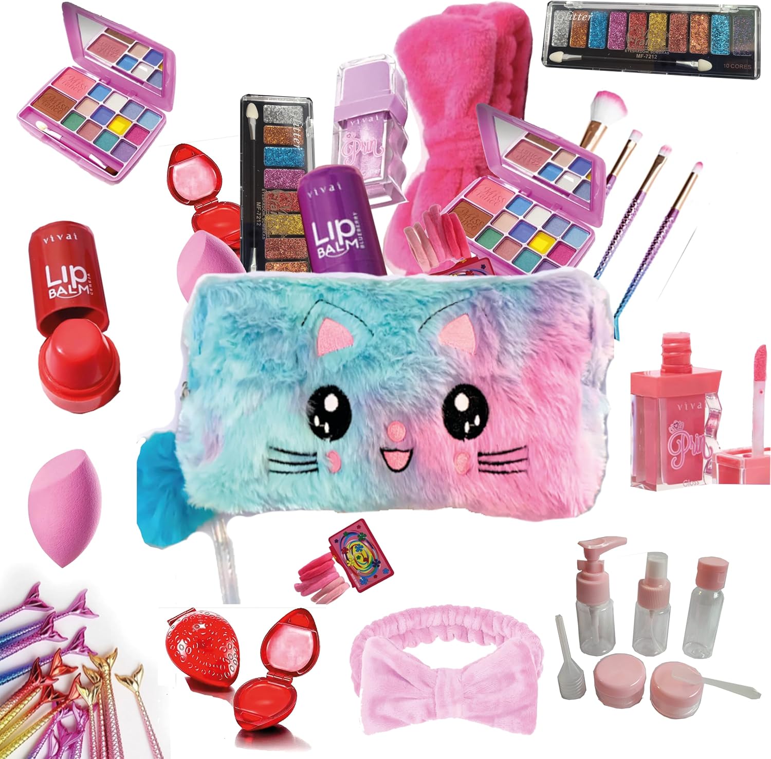 Maquiagem Infantil Menina Brinquedo Kit Gatinha 1