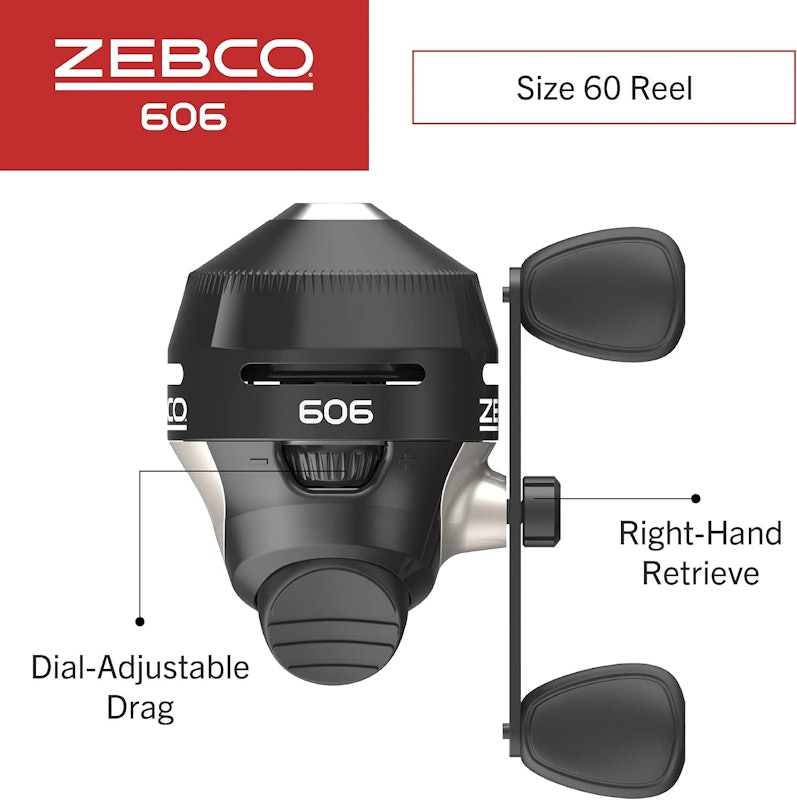 Molinete de Pesca Zebco 606 Spincast 2