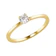 ERAH JOIAS Anel Solitário Folheado a Ouro 18K com Pedra 4mm 1