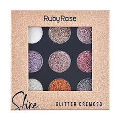 Paleta de Sombra Shine Glitter Ruby Rose