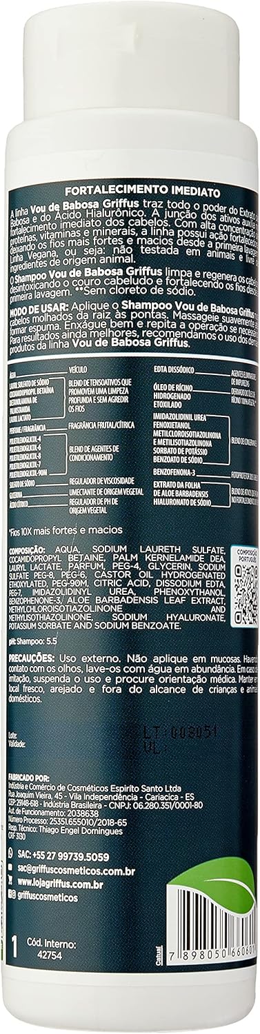 Shampoo Vou de Babosa Griffus – Fortalecimento e Hidratação 2