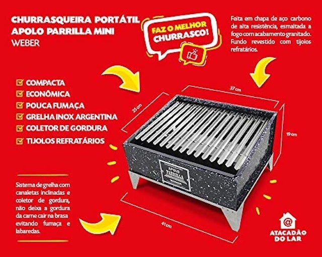 Churrasqueira Apolo Parrilla Mini  3