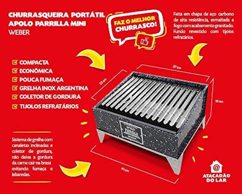 Churrasqueira Apolo Parrilla Mini 3