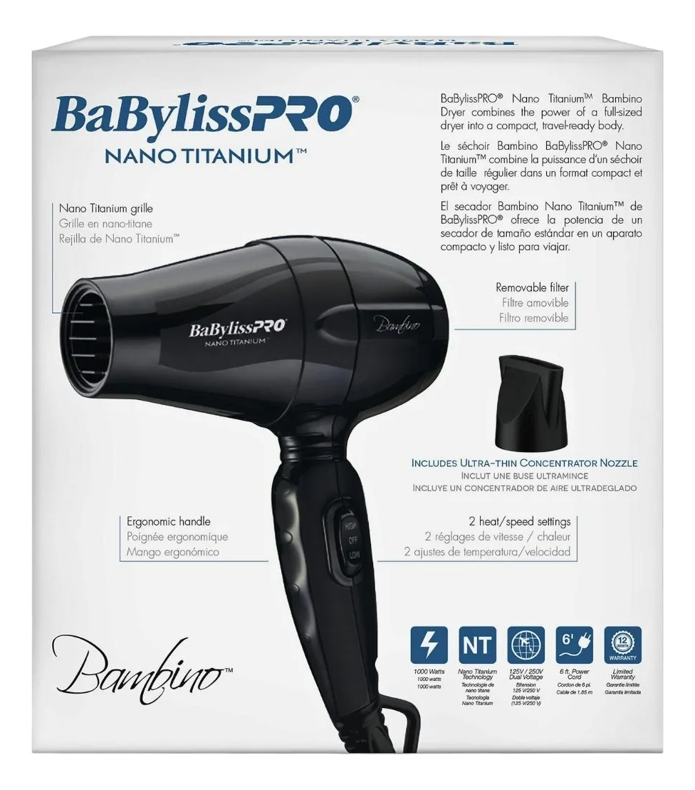 Secador Babyliss Pro By Roger Bambino 5510 Mini 5