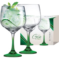 Taça de Vidro Gin Club Haste Verde