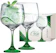 RUVOLO Taça de Vidro Gin Club Haste Verde 1