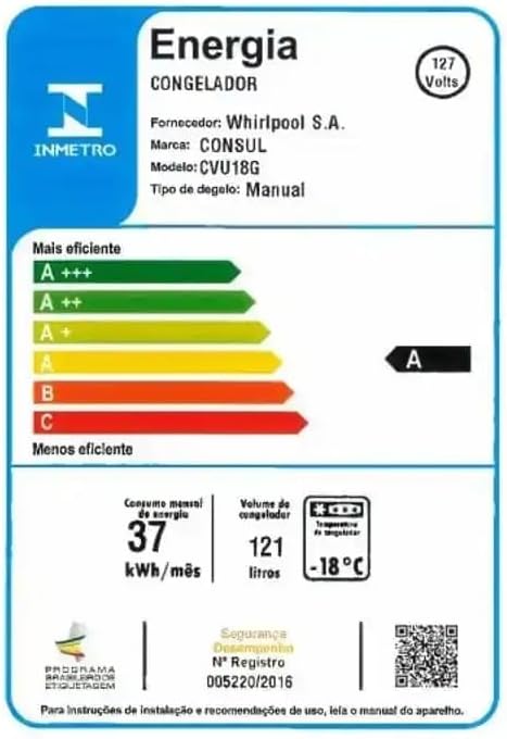Freezer Vertical 121 L 5