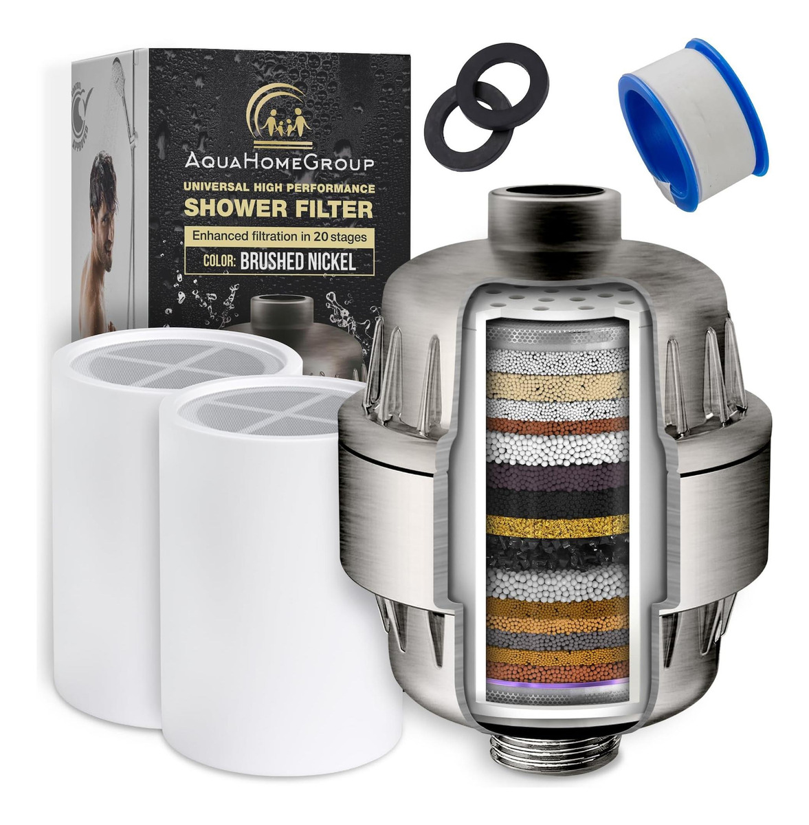 AquaHomeGroup Premium 20-Stage Shower Filter 5