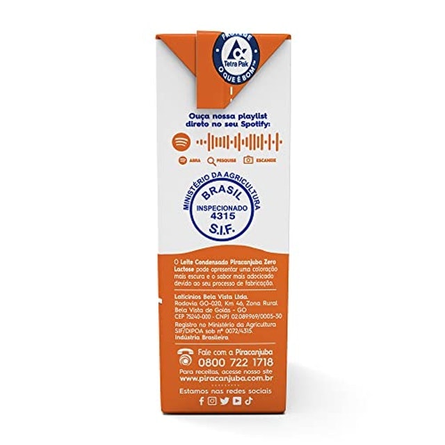 Leite Condensado Piracanjuba Zero Lactose 395g 3