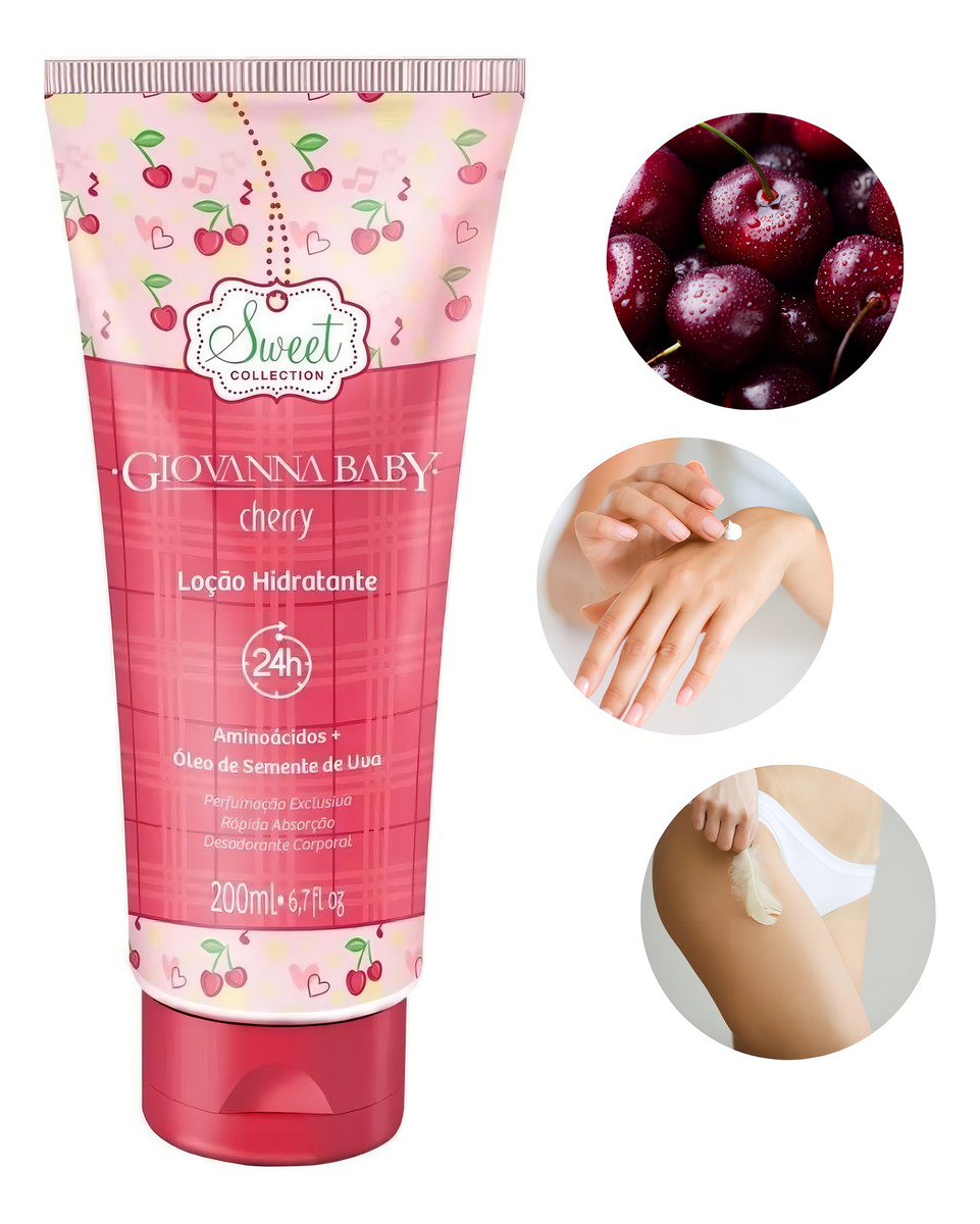 Loção Hidratante Desodorante Giovanna Baby Cherry 3