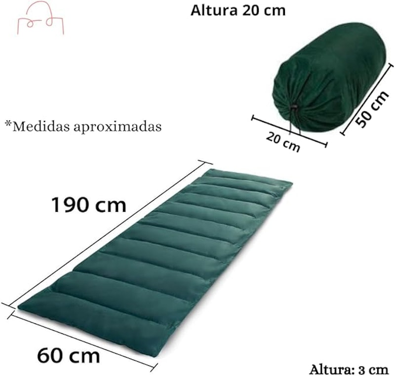 Colchonete Saco de Dormir Acampamento Camping 4