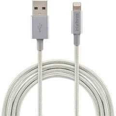 Cabo USB-A para Lightning de 1,5 m em Nylon Branco EUAL 15NB Intelbras