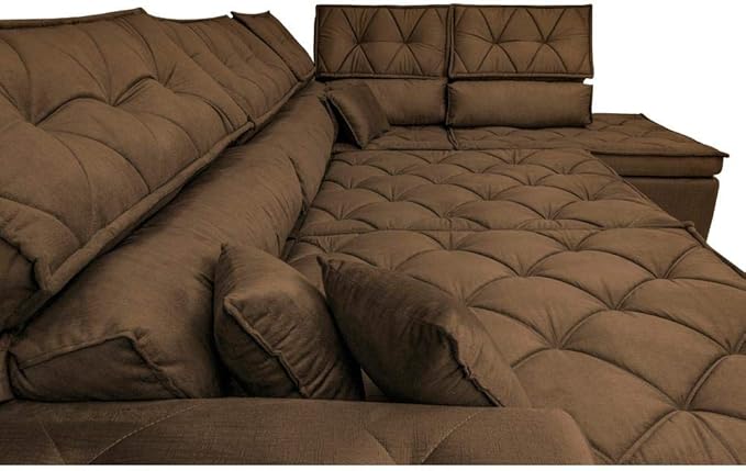 Sofa de Canto Retrátil e Reclinável com Molas Platinum 3