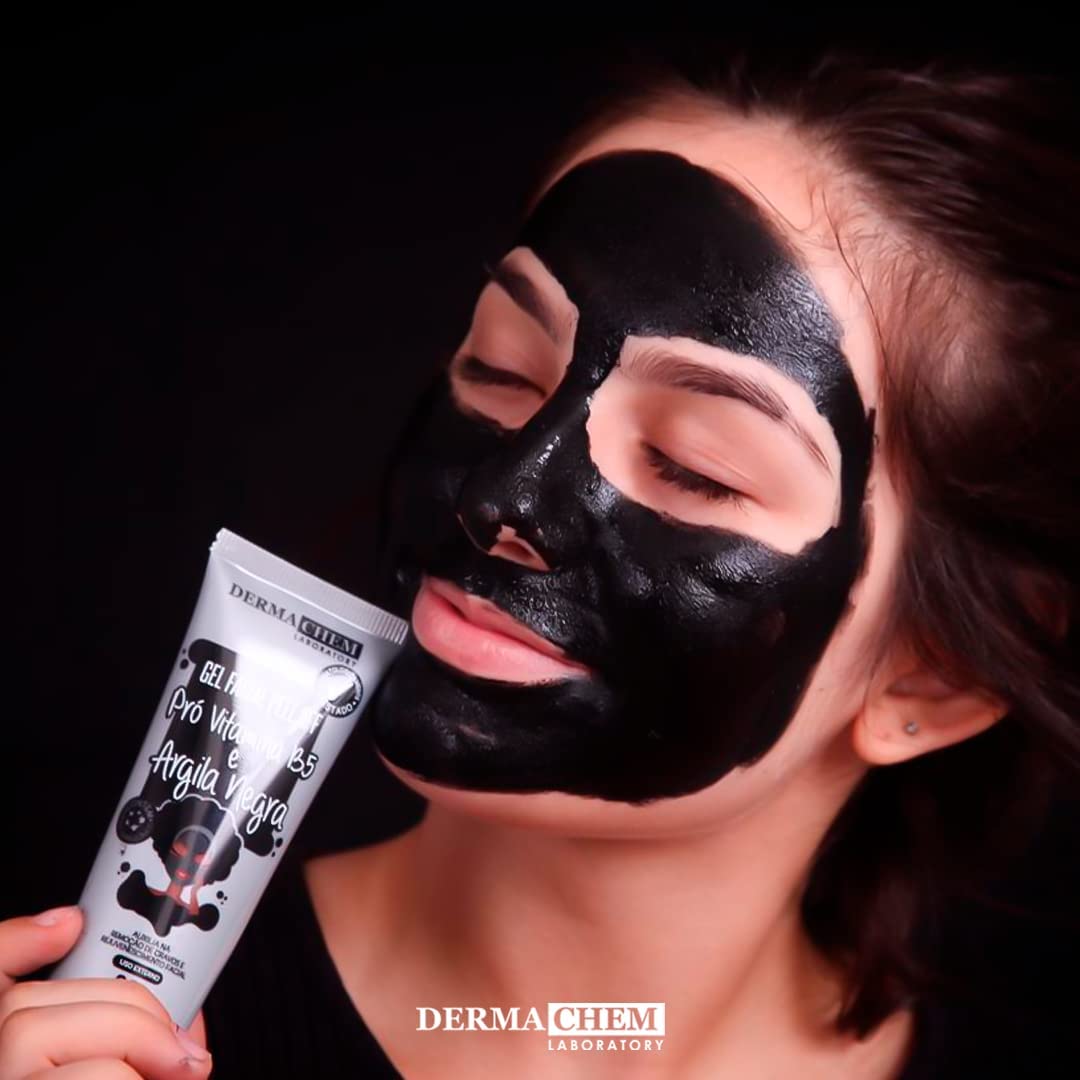 Gel Facial Peel Off Pró Vitamina B5 e Argila Negra 4