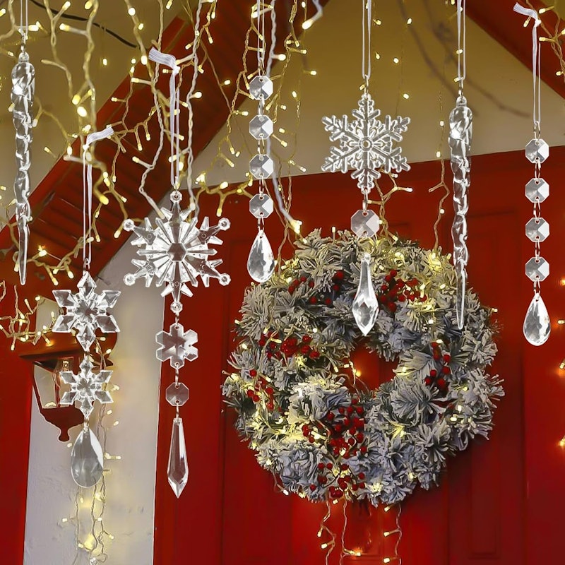 18 Peças de Enfeites de Natal de Cristal 5