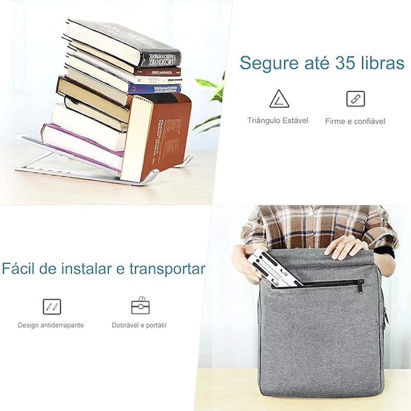 Suporte de Notebook de Alumínio Ajustável 4