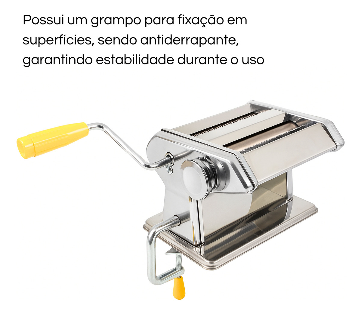 Máquina Macarrão 3 Massas Cilindro Inox Lasanha Fettuccine 2