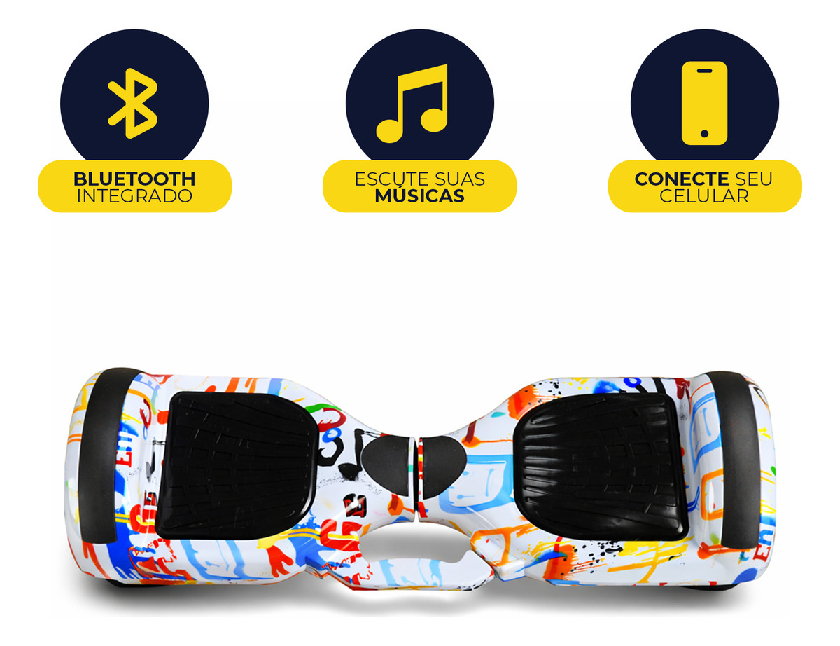 Hoverboard Skate Elétrico 6.5 LED Bluetooth Brinovar 3