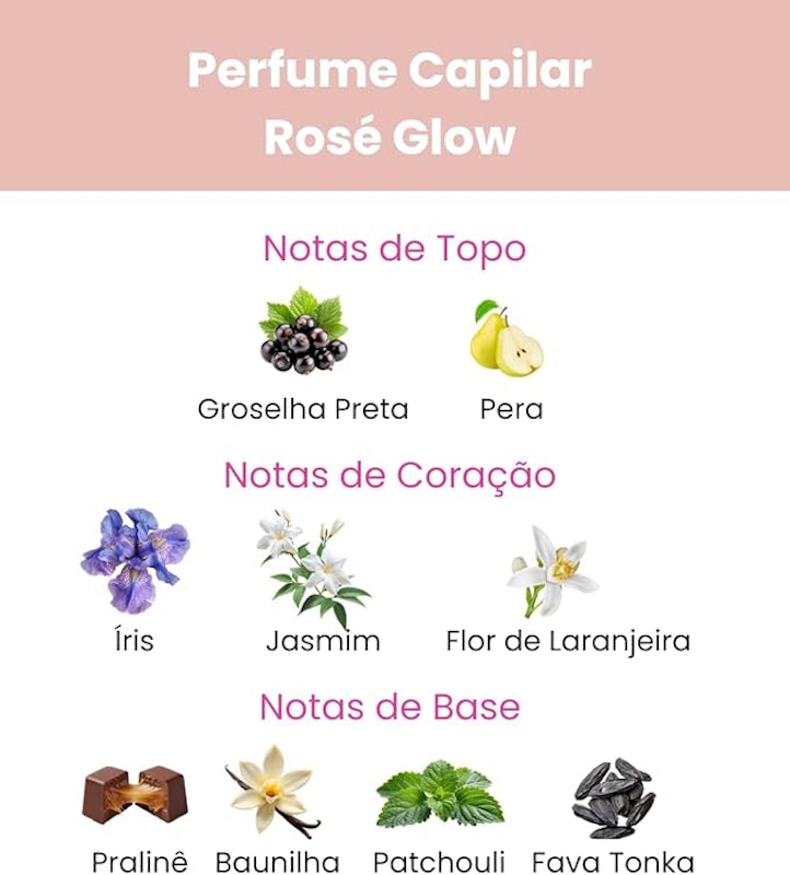 Perfume Capilar Glow Rosê 3