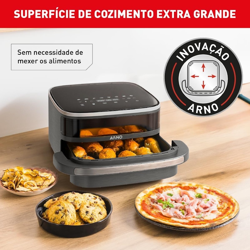 Fritadeira Air Fryer Arno Easy Fry Extra Superfície Cinza AFP4 3