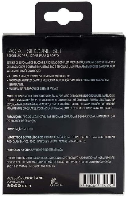 Esponja de Limpeza Facial Silicone Set 4