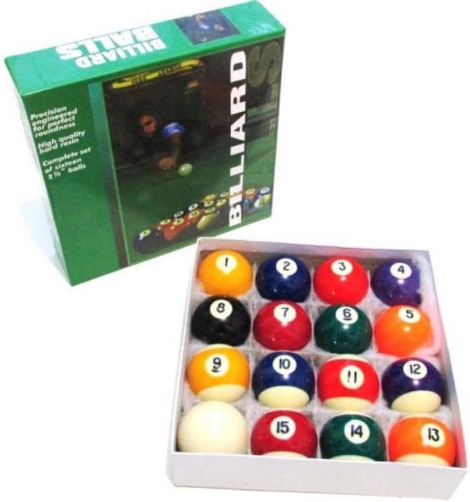Jogo de Bolas Faixadas para Sinuca / Bilhar 54mm 2