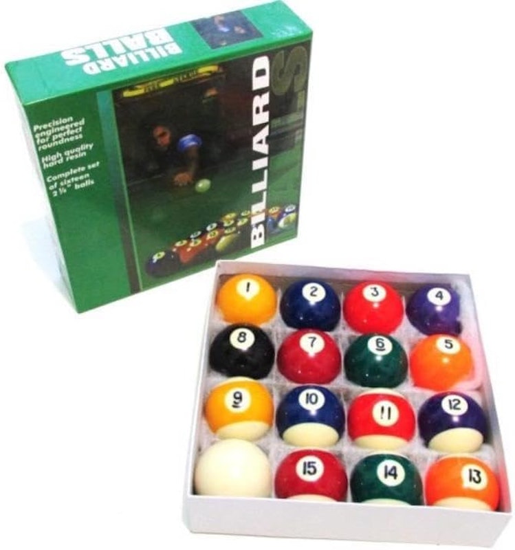 Jogo de Bolas Faixadas para Sinuca / Bilhar 54mm 2