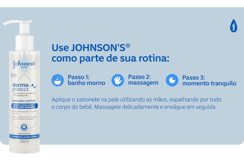 Sabonete Nutritivo Derma Protect Johnson's Baby 3