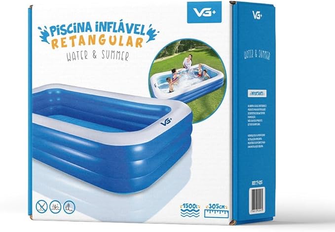 Piscina Inflável Retangular Water & Summer 1.500 L  4