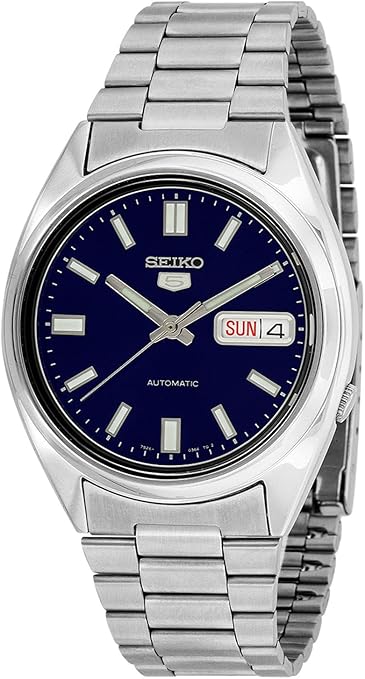 Relógio Masculino Seiko 5 de Aço Inox com Mostrador Azul Automático 1